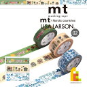 【ネコポス可】 カモ井加工紙 mt×【LISA LARSON(リサ・ラーソン)】 15mm×7m(MTLISA15~17)マスキングテープ