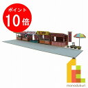 【お買い物マラソン限定!エントリーで全品ポイント10倍】【ネコポス配送可】さんけい みにちゅあーとキット 1/150 なつかしのジオラマシリーズ 【露店セットB】 MP03-69(ペーパークラフト 模型 セット)