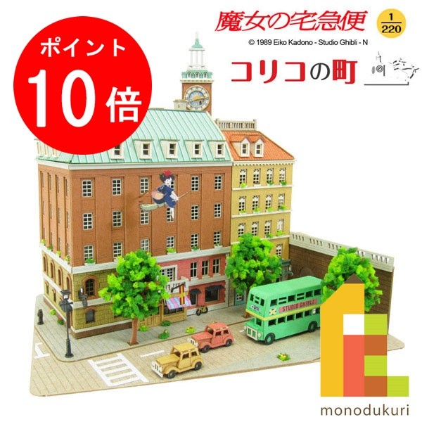 【お買い物マラソン限定！エントリーで全品ポイント10倍】【ネコポス配送可】さんけい みにちゅあーとキット 1/220 スタジオジブリ作品シリーズ 魔女の宅急便 【コリコの町】 MK07-16