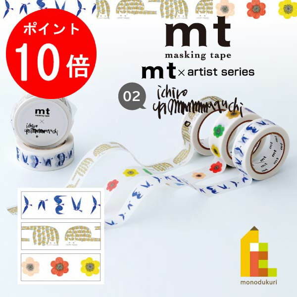 【楽天スーパーSALE限定 エントリーで全品ポイント10倍】【ネコポス可】カモ井加工紙 mt 【山口一郎】 blue bird／NEKO／HANA head 15mm 7m MTYAMA04～06 