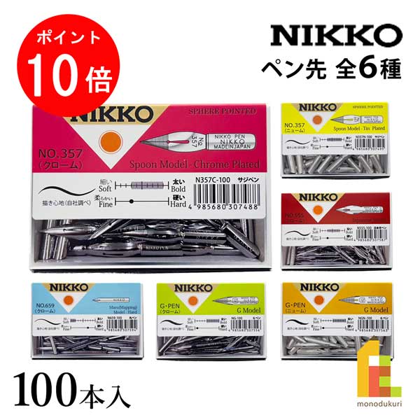 【ブラックフライデー限定!エントリーで全品ポイント10倍】立川ピン製作所 日光 ペン先 100本入 全6種