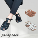 PennyLane ペニーレイン サンダル グルカサンダル レディース フラットソール バックベルト オープントゥ ナチュラル 低反発 コンフォートサンダル ぺたんこ 柔らかい 旅行 春夏 PL-1533 キャメル/ブラック/ライトグレー M(23.0〜23.5cm) L(24.0～24.5cm)