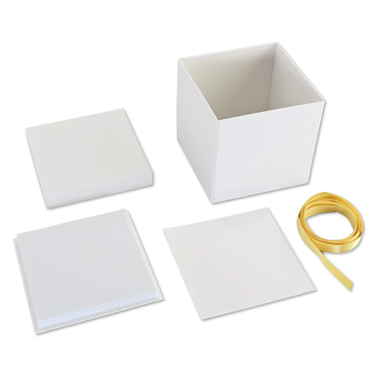 [ メール便可 ] 工作キット デザインギフトボックス オリジナルのプレゼントボックスを作ろう 【 ラッピング ギフトbox 箱 無地 白 手作り 】
