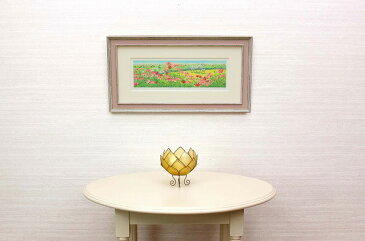 栗乃木ハルミ「コスモスにかこまれて」展示用フック付ジークレ【インテリア】【アート】【くりのき はるみ】【くりのきはるみ】【絵画インテリア】