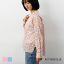 FIONA DEVAUXスタンドタックブラウス/ART WORK BLUE リバティ・ファブリックス 2024年春夏新作