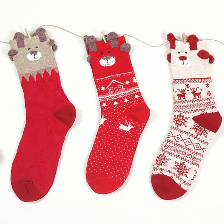 靴下 ソックス クリスマス靴下 もこもこ くるぶし くつした かわいい 防寒 保温 サンタクロース 雪だるま 鹿 クリスマスツリー 柄 暖かい プレゼント 厚手 コーラルフリース 秋冬 かわいいい 新作 送料無料