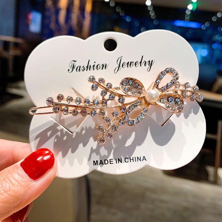 ヘアピン ヘアアクセサリー 髪飾り レディース パッチン留め ラインストーン パー...