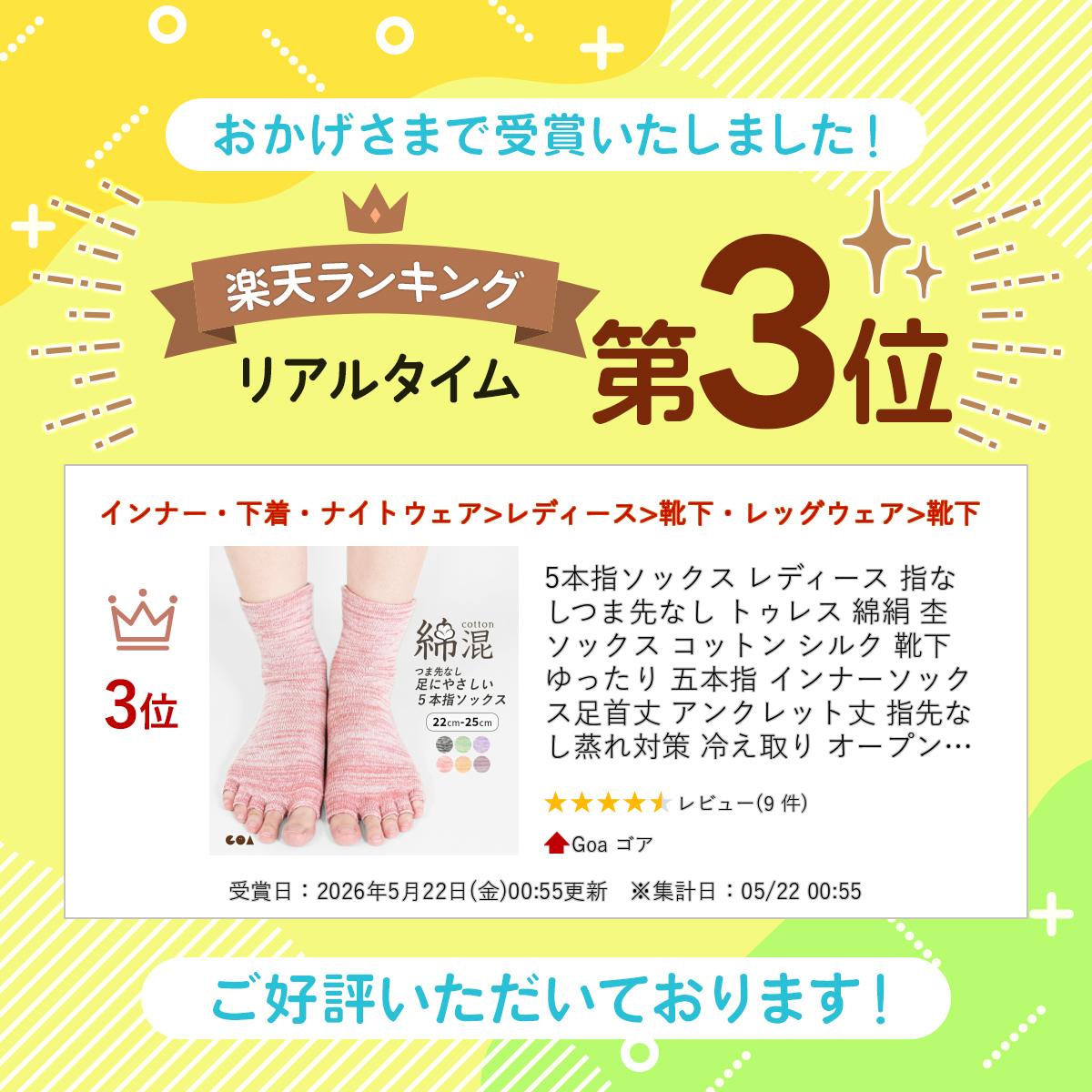 5本指ソックス レディース 指なし つま先なし...の紹介画像2