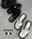 厚底トングサンダル 3cm傾斜なし minia ◇ サンダル フラットサンダル コンフォートサンダル スポーツサンダル スポサン ボリューム 厚底 プラットフォーム レディース シューズ 靴