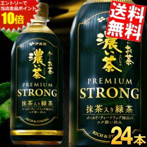 セール期間はエントリーでポイント10倍★【送料無料】 機能性表示食品 伊藤園 お〜いお茶 濃い茶 PREMIUM STRONG プレミアムストロング 470mlペットボトル 24本入 おーいお茶 濃いお茶 もっと濃い ※北海道800円・東北400円の別途送料加算のサムネイル