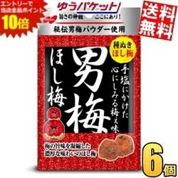SS期間中はエントリーで当店全品ポイント10倍!ゆうパケット送料無料 ノーベル 男梅ほし梅 20g×6袋入 干し梅 うめ