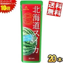 SS期間中はエントリーで当店全品ポイント10倍!【送料無料】ゴールドパック 北海道スイカ 80gパウチ×20本 北海道産すいか使用 果汁 シャーベット ジュース アイス すいか スイカ 西瓜 ※北海道800円・東北400円の別途送料加算