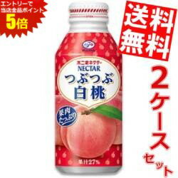 マラソン期間はエントリーでP5倍！【送料無料】 伊藤園 不二家 ネクター つぶつぶ白桃 380gボトル缶 48本(24本×2ケース) もも ※北海道800円・東北400円の別途送料加算