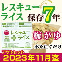 【アウトレット価格】レスキューライス 梅がゆ(賞味期限2023年11月迄)7年保存 アルファ米 アルファー米 保存食 非常食 防災食品 備蓄食<防災セット・防災グッズ>