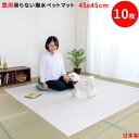 「新入荷」RAITOS 畳用 おくだけ吸着 ペットマット 45x45cm 10枚 畳に使える 大判 タイルマット ズレにくい 撥水加工 アンモニア消臭加工 自由にカット お洗濯OK グレージュ 日本製