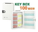 キーボックス 鍵100本収納 壁掛け シリンダー錠 スチール 鍵保管庫 キーホルダー