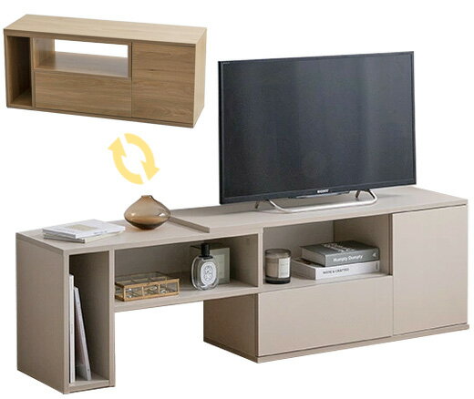 送料無料 テレビボード テレビ台 ローボード 収納 デスク 120cm グレージュ ホワイト ブラウン おしゃ..