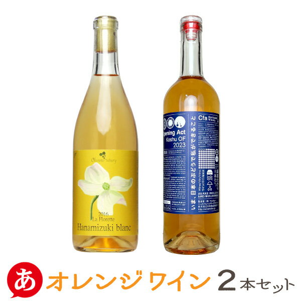 日本ワイン セット【オレンジワイン 2本セット】送料無料 甲州ワイン 白ワイン 辛口 国産 山梨ワイン 栃木ワイン オレンジ 奥野田 cfa Cfa Backyard Winery Japanese wineのサムネイル