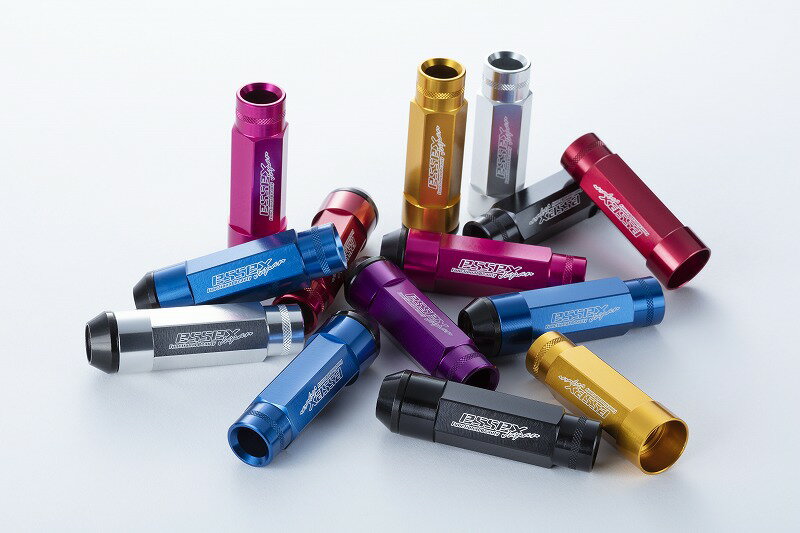 ■ホイールナット ロックナット付き■4穴 16本入 ピッチ1.25用■ツーピースシェルナット ロングタイプ 1台分■カラー:全7色■※4穴用 ピッチ1.25用※