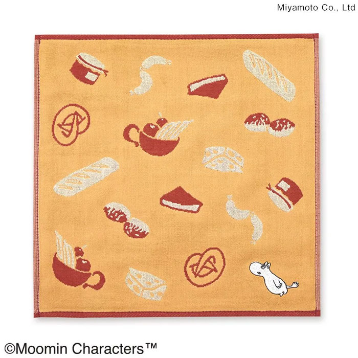 【宮本（株）商品★税込2860円以上で送料無料キャンペーン】【宮本】はんかちMOOMIN ムーミン三重ガーゼハンカチ ムーミン＆朝食【NEW202412】