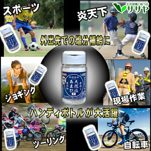 天然塩あまびボトル容器1個天日塩手作り国産無添加天日海塩80g平釜自然塩ミネラル日本海水ギフト小分け袋プレゼント敬老の日父の日母の日生活習慣病と戦う店ササヤyyc