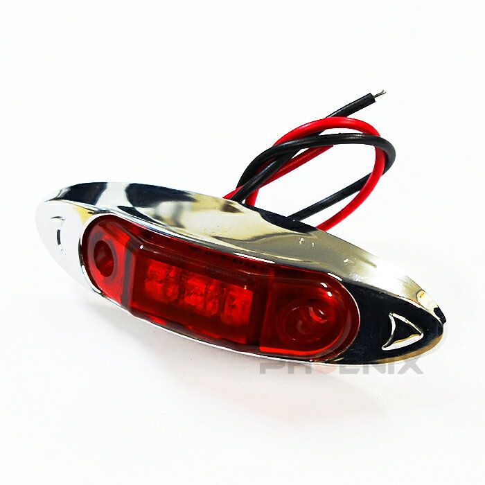 サイド マーカー LED テール ランプ ライト トラック DC 12V 24V 赤発光 牽引車 バス トレーラー 特殊 路肩 車幅 車高 補助 テールランプ テールライト 1個