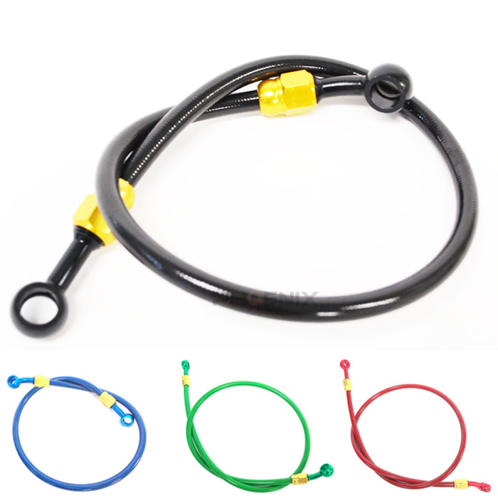 バイク ブレーキホース 油圧 ブレーキ ステンメッシュ ホース 400mm~650mm ストレート 20° 角度 クラッ..