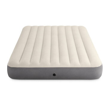 【土日もあす楽】エアーベッド INTEX インテックス デラックスシングルハイエアーベッド ワイドダブル Queen Dura-Beam Series Single High Airbed アウトドア キャンプ 幅152×長さ203×高さ25cm 64103 車中泊 ゲスト用 キャンプ