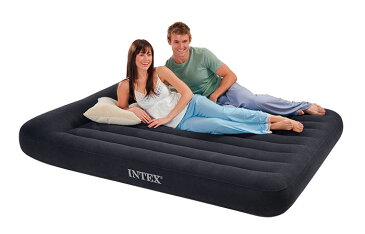 【土日もあす楽】エアーベッド INTEX インテックス ピローレスト クラシック ワイドダブル Queen Pillow Rest Classic Airbed 66769 持ち運び アウトドア 幅152×長さ203×高さ23cm