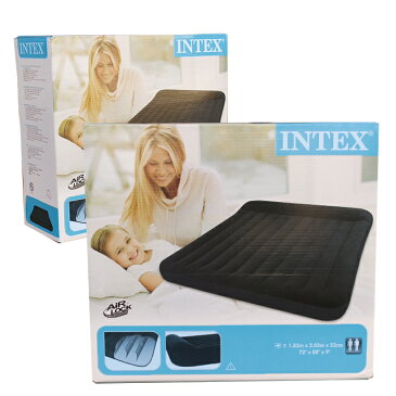 【土日もあす楽】エアーベッド INTEX インテックス ピローレスト クラシック エアーベッド キング King Pillow Rest Classic Airbed 66770 持ち運び 幅183×長さ203×高さ23cm