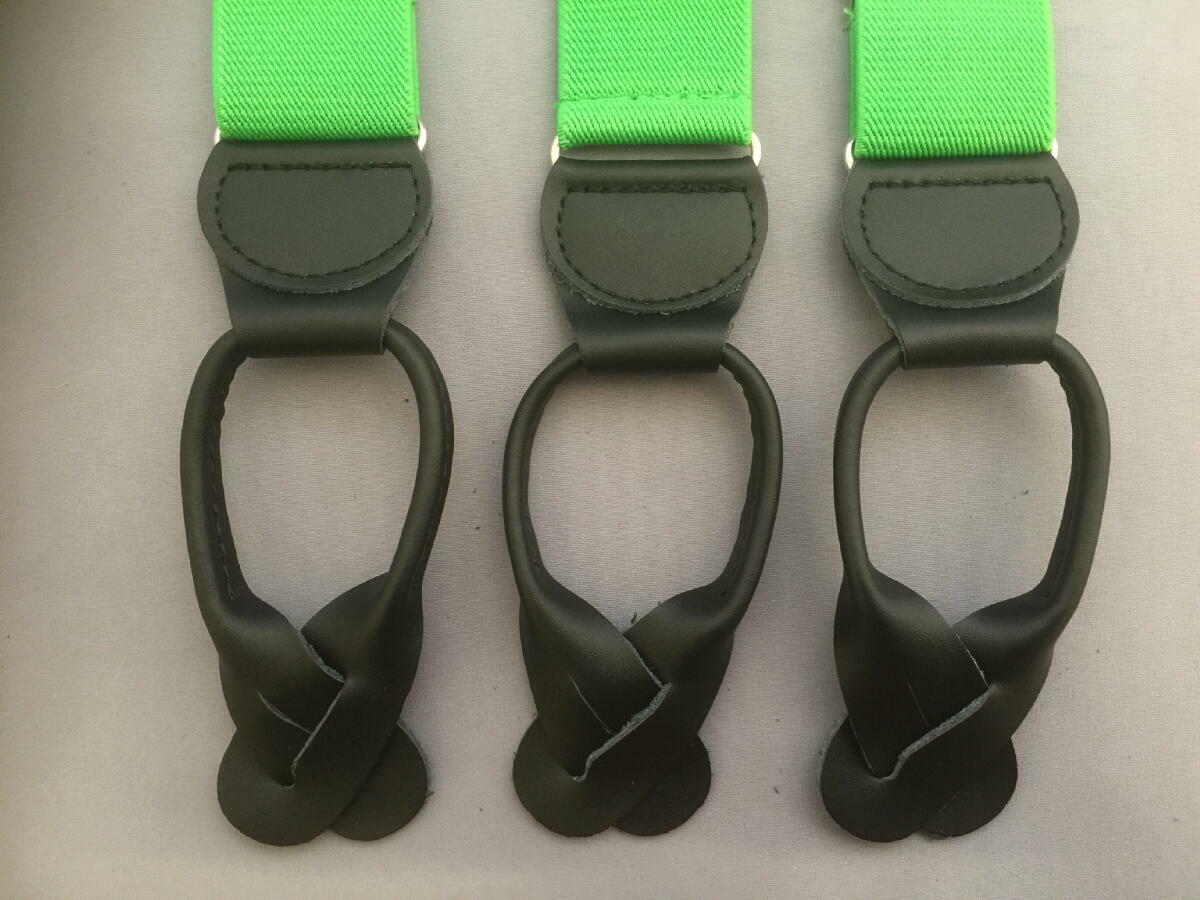 サスペンダー Brace ブレイス メンズ 紳士 英国直送 Yバック ボタン止め AZ ケリーズグリーン B372