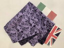 シルク(ポケットチーフ） イタリー製ポケットチーフ 英国ドゥシャン Duchampシルクウーヴェン織物紫花模様　C246