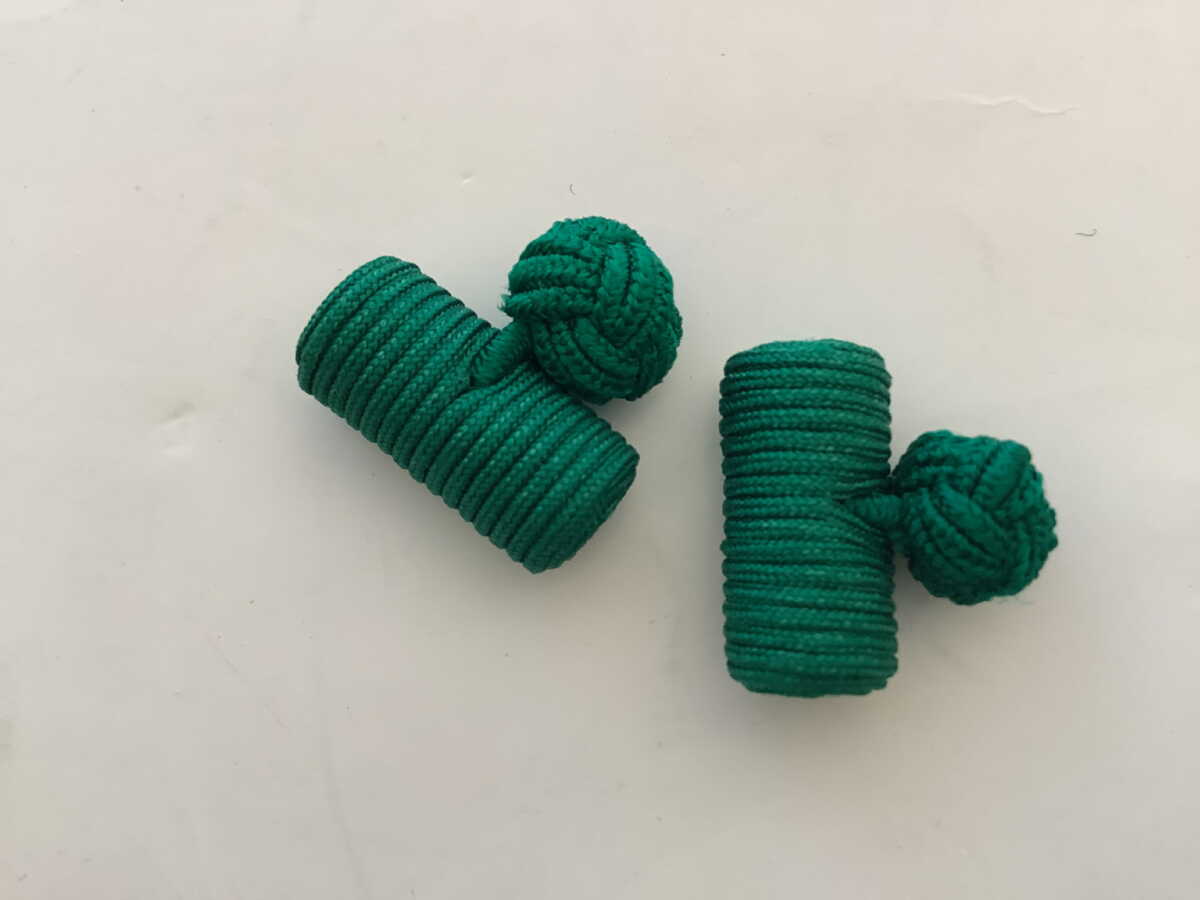 カウス 英国製 カフリンクス Cufflinks バレルノット BRL/Green L332