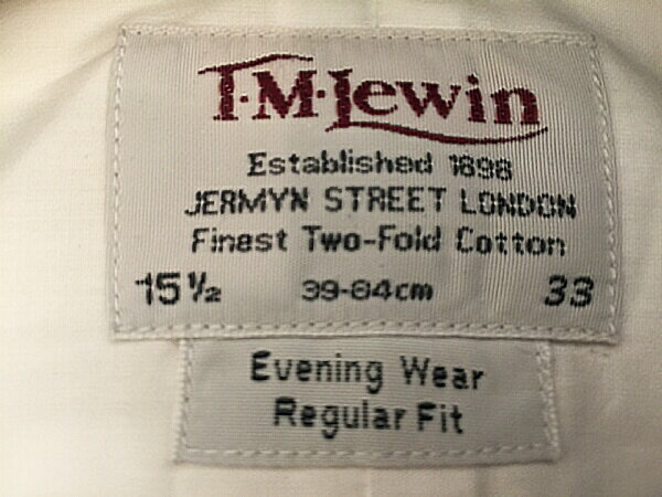 Brace of Kentishmanのドレスシャツ 英国 TMLewin ティエムルーイン ウィングイブニングドレス コットン 綿 RGL サイズ選択 T008｜アングル2