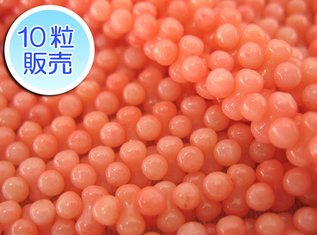 珊瑚ビーズ 約6×3mm 【10粒販売】 ピーナッツ型 coral パワーストーン アクセサリーパーツ ハンドメイド