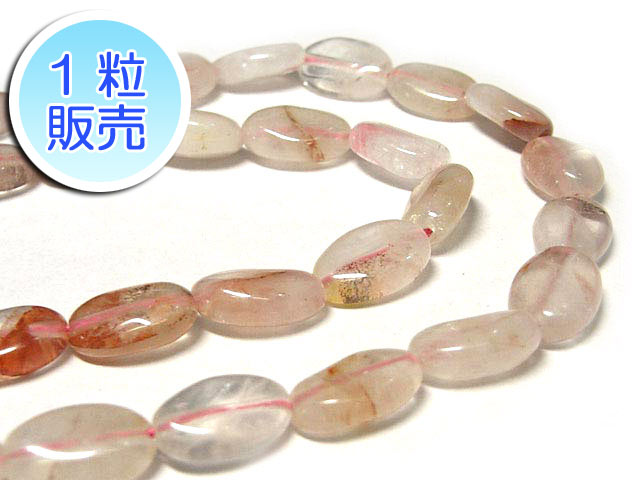 ストロベリークォーツ 約12×8mm 【1粒販売】 パワーストーン ビーズ (天然石) 苺水晶 アクセサリーパーツ ハンドメイド DIY