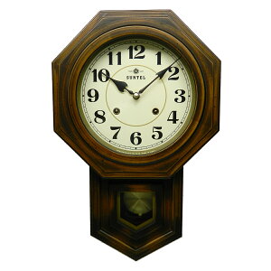 ボンボン時計 ぼんぼん時計 ブラウン 八角形 日本製 木製 ギフト プレゼント インテリア リビング レトロ アンティーク