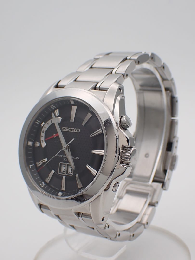 SEIKO セイコー スピリット SBTT009 メンズ ソーラー電波クォーツ グレーダイヤル 中古B【中古】【大信質舗】【質屋出店】管理番号：B-2309