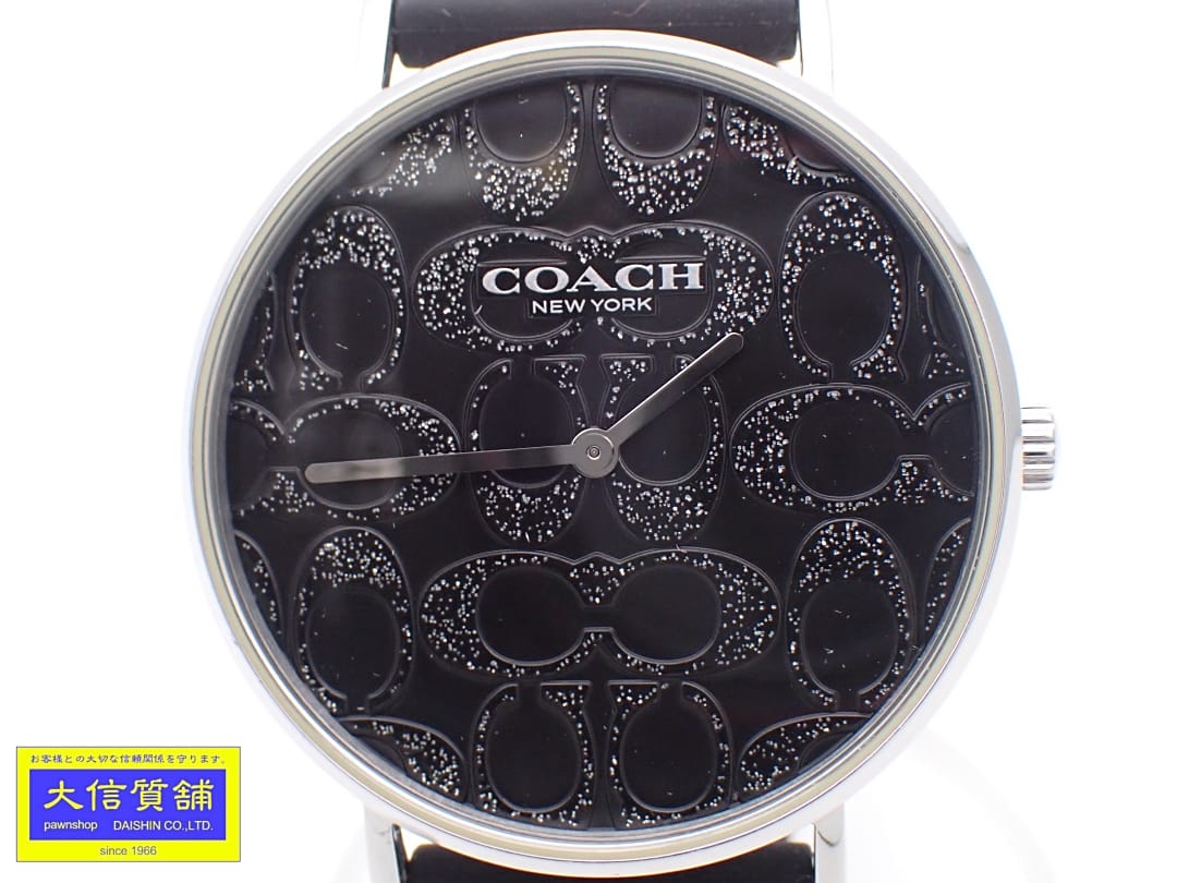 Rakuten - COACH コーチ レディースウォッチ CA.120.7.14.1592 SS クォーツ ラバー ブラックダイヤル 電池交換済 中古B+【中古】【大信質舗】【質屋出店】管理番号：B-2366