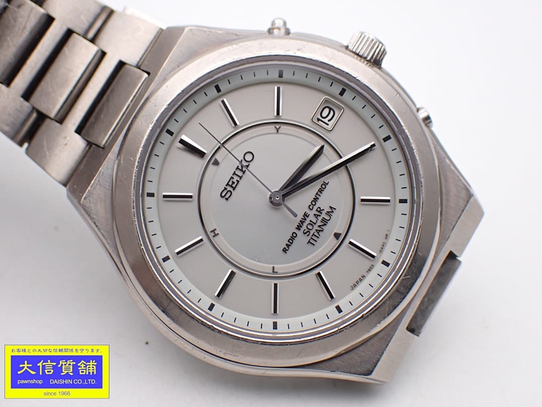 乐天商城 - SEIKO セイコー メンズウォッチ SOLAR TITANIUM 7B22-0AF0 シルバーダイヤル 中古B【中古】【大信質舗】【質屋出店】管理番号：B-2373