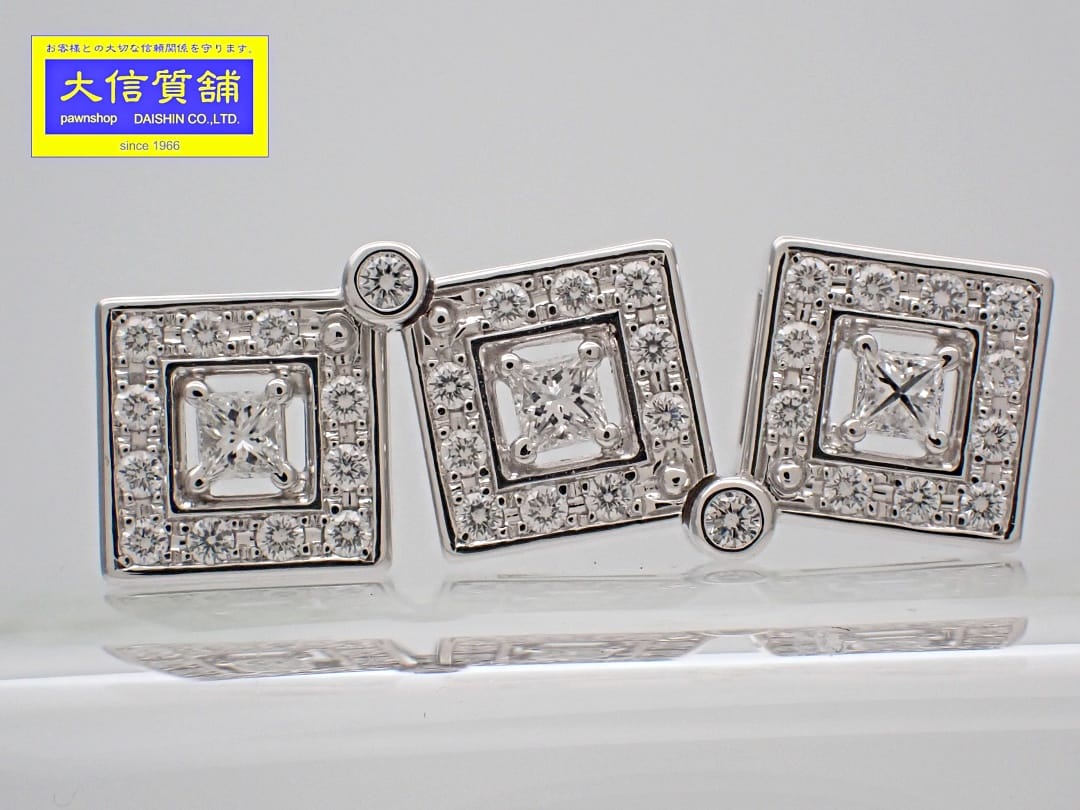 TASAKI 田崎真珠 K18WG ホワイトゴールド ダイヤ ペンダントトップ 0.53ct 4.9g 中古A+【中古】【大信質舗】【質屋出店】管理番号：C-8766