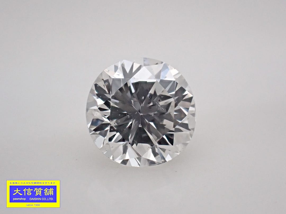 ダイヤモンドルース 0.543ct Gカラー SI-1クラリティ FAIRカット 蛍光性FAINT 新品同様品【中古】【大..