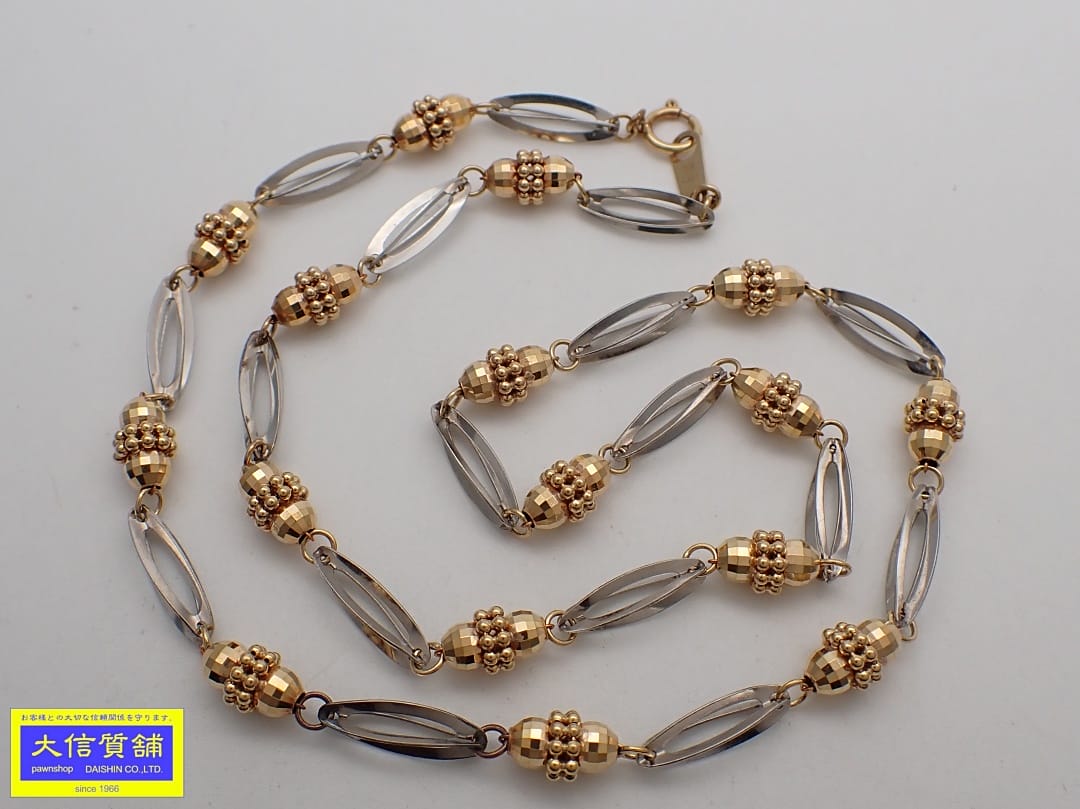 【公式】アクセサリーの激安通販 楽天市場】k18 中古(素材(貴金属)プラチナ ネックレス イエローゴールド