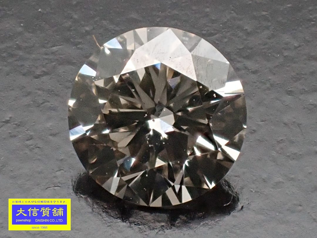 ダイヤモンドルース 0.502ct VERY LIGHT BROWNカラー SI-1クラリティ VERY GOODカット 蛍光性STRONG BL..