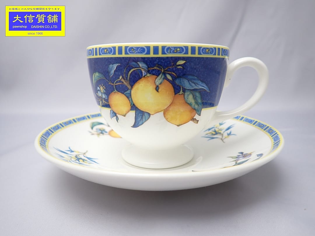 WEDGWOOD ウェッジウッド ティーカップ ソーサー リー シトロン 中古A-【中古】【大信質舗】【質屋出店】管理番号：D-2490