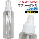 スプレーボトル アルコール対応 日本製 120ml 10個セット容器 透明 クリア PET素材 清潔 小分けボトル 詰替え容器 詰替ボトル シンプル スプレー容器 ボトル 小分け ミスト 携帯用 家庭用 会社用 学校用等