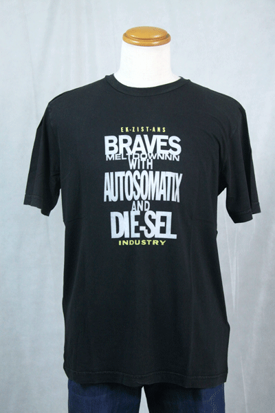 半袖Tシャツ M-Lサイズ ディーゼル SAS9-0SAPC-900 インポート メンズ イタリア ブラック HT 20代 30代 40代 50代 春夏 おでかけ クロ S/M/L ロゴ新品 正規品