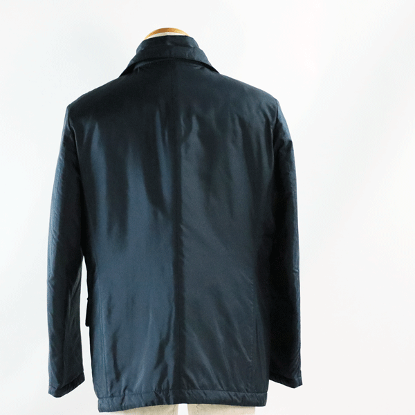 ロンナー Mサイズ ジャケット 9751-コン ブルーステッチ JK 新品 正規品 40代 50代 60代 メンズ カジュアル 秋 冬 プレゼント ギフト ゴルフ ブルゾン感覚 ネイビー 1点物