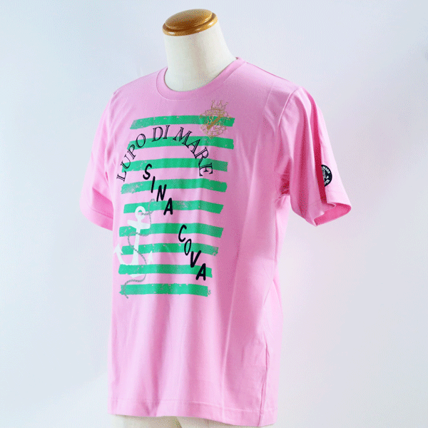 半袖Tシャツ シナコバ M-Lサイズ 21110560-630 HT sina cova メンズ カジュアル 春夏 40代 50代 60代 ロゴ 服 プレゼント ギフト 新品 正規品 M/L ピンク