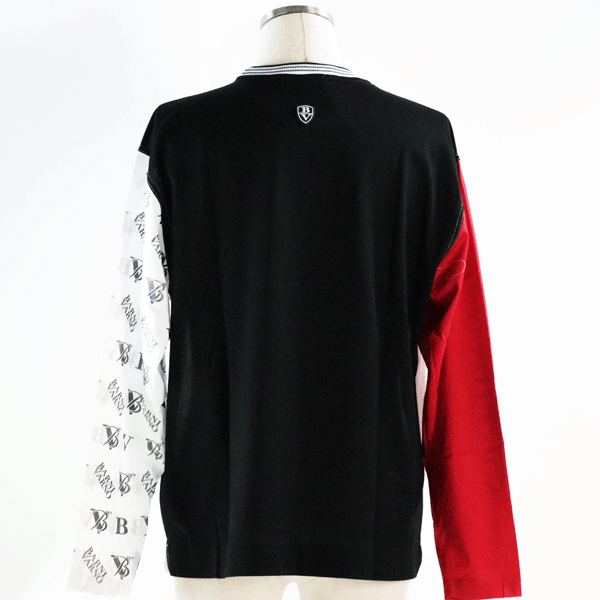 ＼夏プレミアムSALE／バーニヴァーノ 長袖Tシャツ LLサイズ BSS-MTN4725 LT ロゴ 紳士 服 洋服 おでかけ 旅行 春 夏 カットソー メンズ カジュアル プレゼント ギフト ホワイト ブラック バーニバーノ ロンT